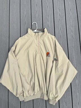 Cleveland Browns Beige Pullover Windbreaker Size XL
